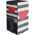 Black And White Striped Heart XBox Series X Digital Edition Console Skin